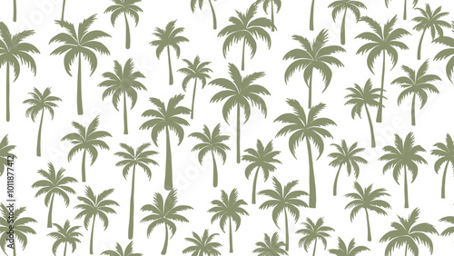 Seamless Pattern with Palm Trees