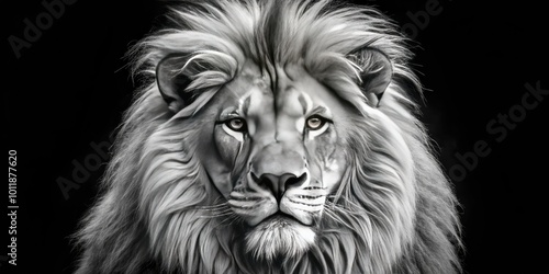 Black and White Lion Clip Art for Creative Projects, Illustrations, and Graphic Design Needs