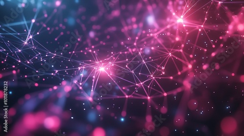 Abstract Network Connection in Vibrant Colors