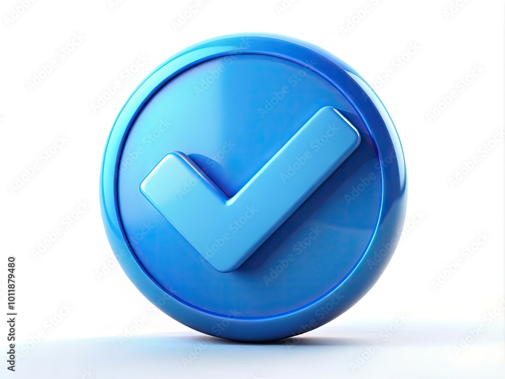 Blue Tick Emoji Representing Verification and Trust in Digital Communication and Social Media Platforms Blue Tick Emoji Representing Verification and Trust in Digital Communication and Social Media Platforms