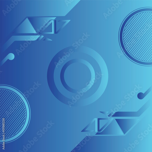 Modern circle blue abstract background. Curves and lines use for banner, cover, poster, wallpaper, design with space for text.