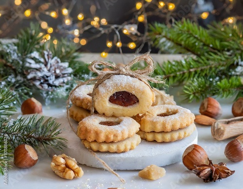 Marmeladenplätzchen im Winter