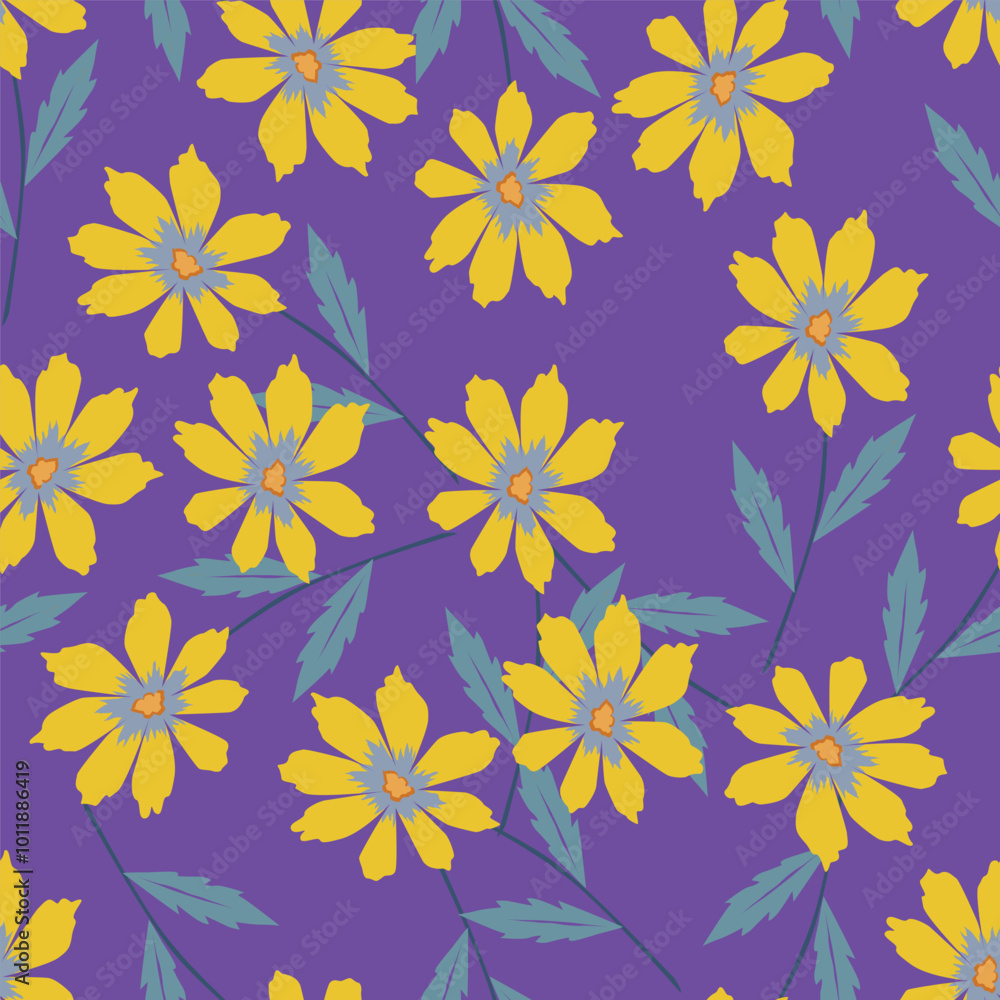 textile design with cute flowers pattern image textile design with cute flowers pattern image