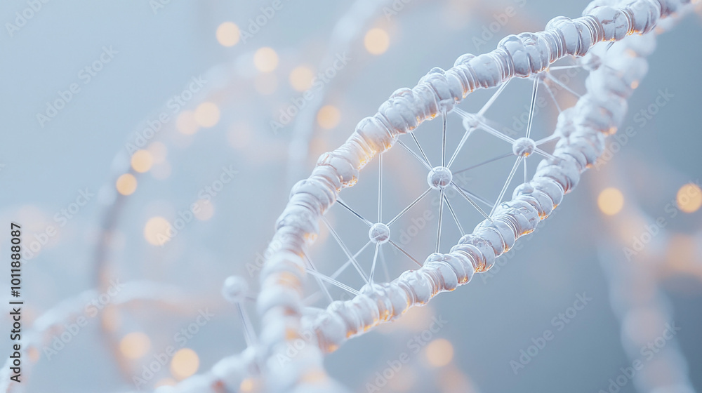DNA double helix with luminous particles on an abstract background, An illustration of a medical background showing healthcare, medical technology, DNA double helix with luminous particles on an abstract background, An illustration of a medical background showing healthcare, medical technology,