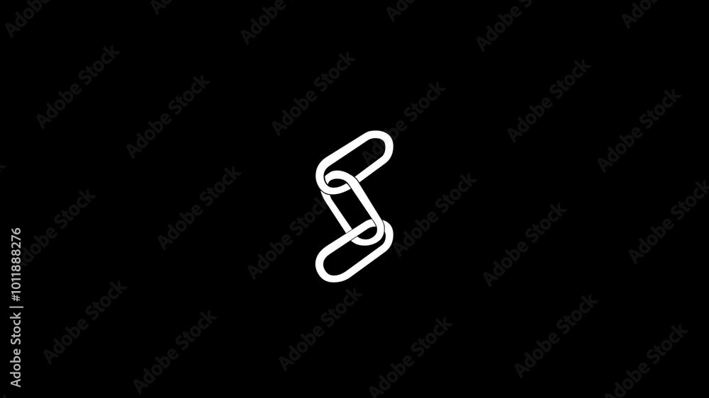 Chain link shape icon . The chain goes up. Chain link shape icon . The chain goes up.