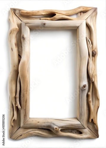 Versatile Solid Drift Wood Picture Frame: Custom Photo, Art, and Wall Display Options for Every Decor Style with blank copyspace background