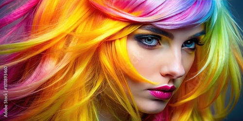 Brightly Bleached Hair Close-Up Showcasing Soft Texture and Vibrant Color for Haircare and Fashion Use