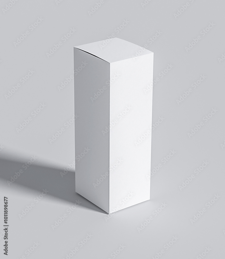 Blank white box cover mockup on white background. 3D illustration 3D rendering Blank white box cover mockup on white background. 3D illustration 3D rendering