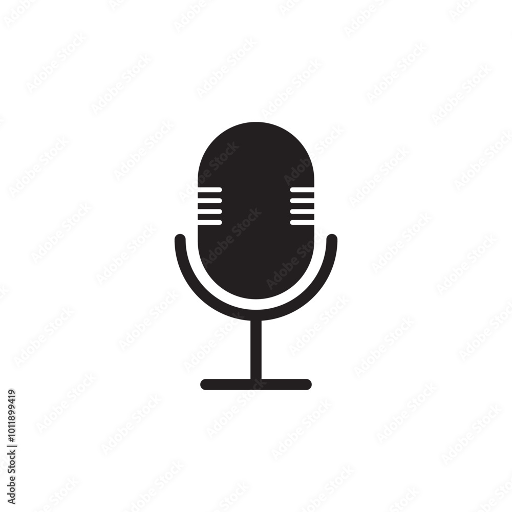 Retro microphone vector sign Retro microphone vector sign