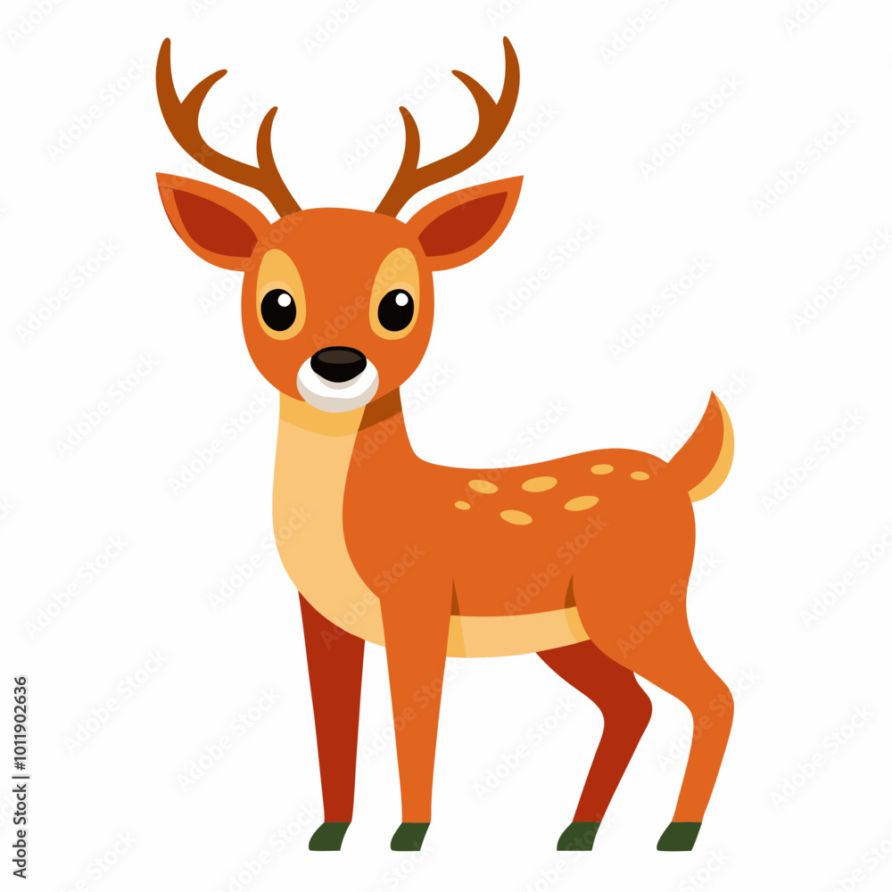 Fototapeta premium cute deer with white background