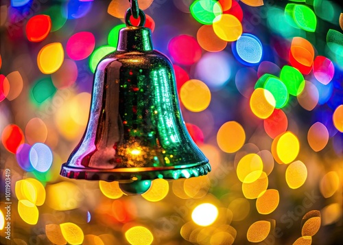 Wallpaper Mural A graceful Christmas bell silhouette against a gentle backdrop, ideal for festive and seasonal design projects, capturing the essence of holiday cheer and elegance. Torontodigital.ca