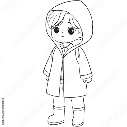 child in raincoat