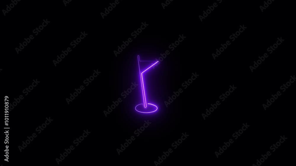 neon Flag icon animation on background. Flag pole sign animation. neon Flag icon animation on background. Flag pole sign animation.