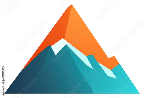 PNG Mountain white background outdoors triangle.