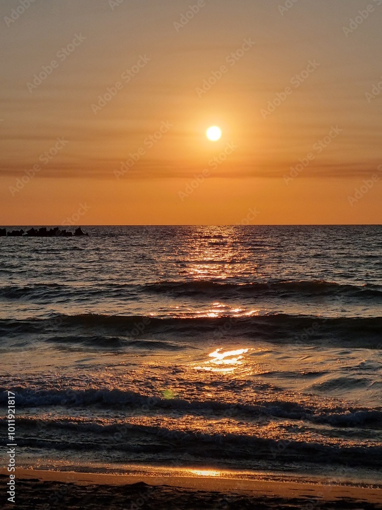 sunset over the sea sunset over the sea