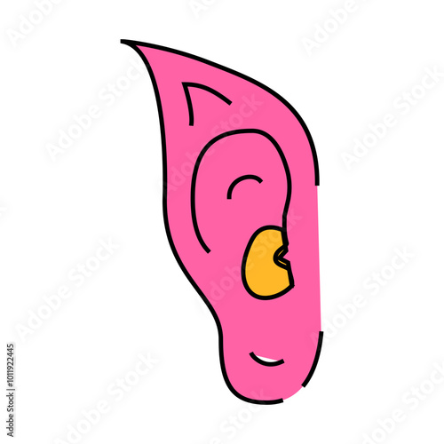elf ears line icon vector. elf ears sign. isolated symbol illustration