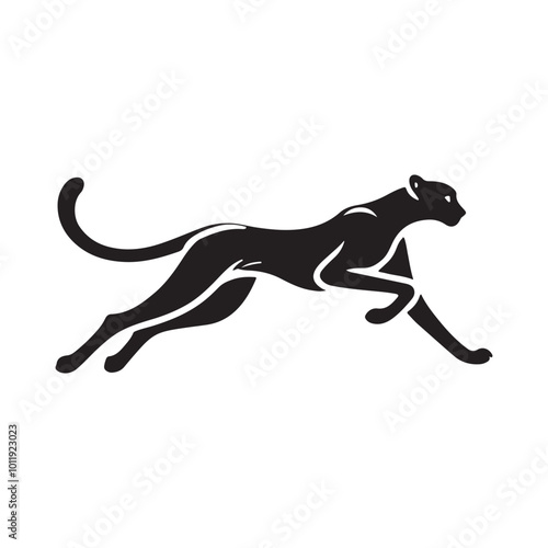 running black panther vector