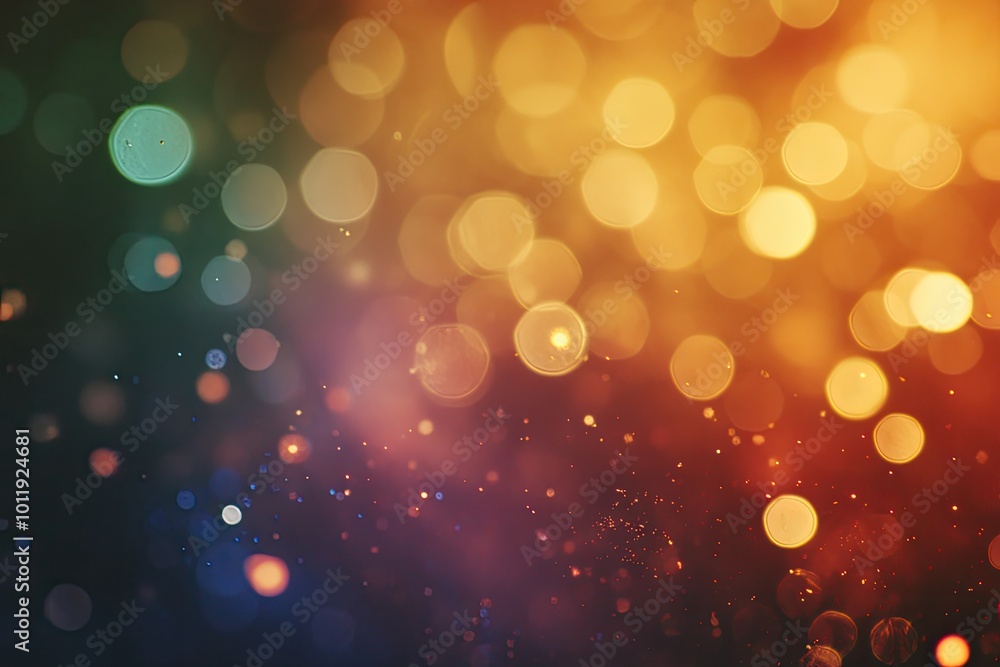 A soft focus rainbow bokeh effect, with glowing light spots in various sizes and rainbow hues A soft focus rainbow bokeh effect, with glowing light spots in various sizes and rainbow hues
