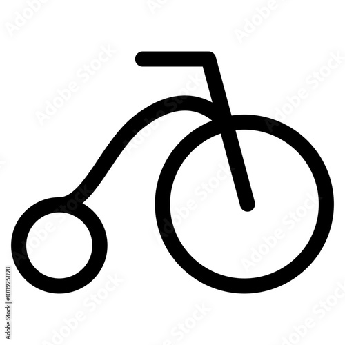 Penny Farthing Icon In Outline Style. Simple Bike Classic Symbol Vector Illustration — Pixel-perfect Icon.