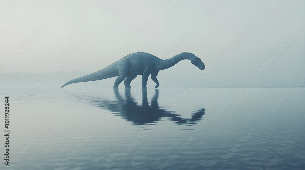 Naklejka premium dinosaurs in their habitat