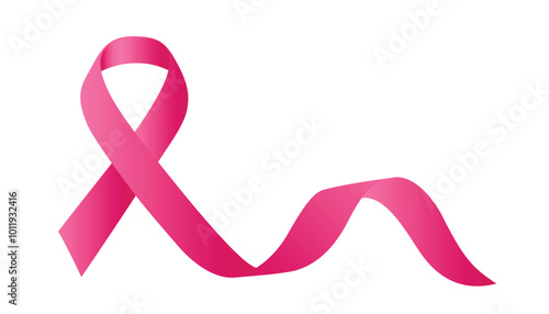 Pink ribbon, breast cancer awareness month in october banner design template. vector illustration