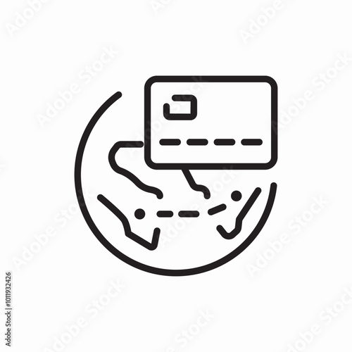 global payment method icon sign vector photo