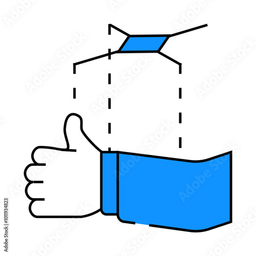 political puppet line icon vector. political puppet sign. isolated symbol illustration