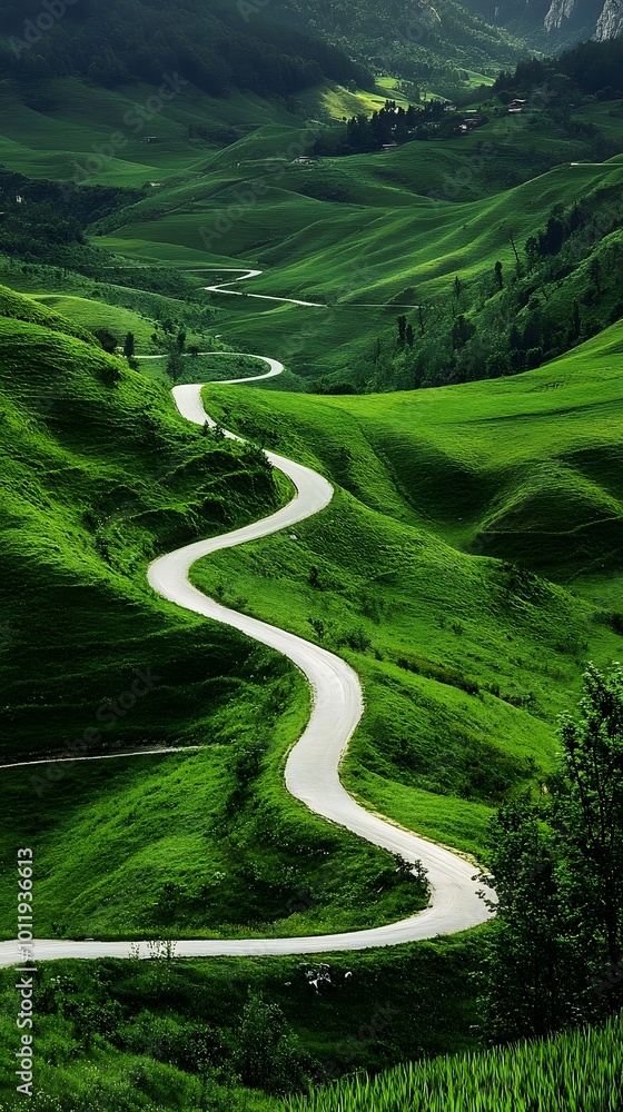 Colorful Flower Field with Road and River Running Through It, Minimalist Nature Landscape, Abstract Image, Texture, Pattern Background, Wallpaper, Cover and Screen for Smartphone, PC, Laptop, 9:16 and Colorful Flower Field with Road and River Running Through It, Minimalist Nature Landscape, Abstract Image, Texture, Pattern Background, Wallpaper, Cover and Screen for Smartphone, PC, Laptop, 9:16 and