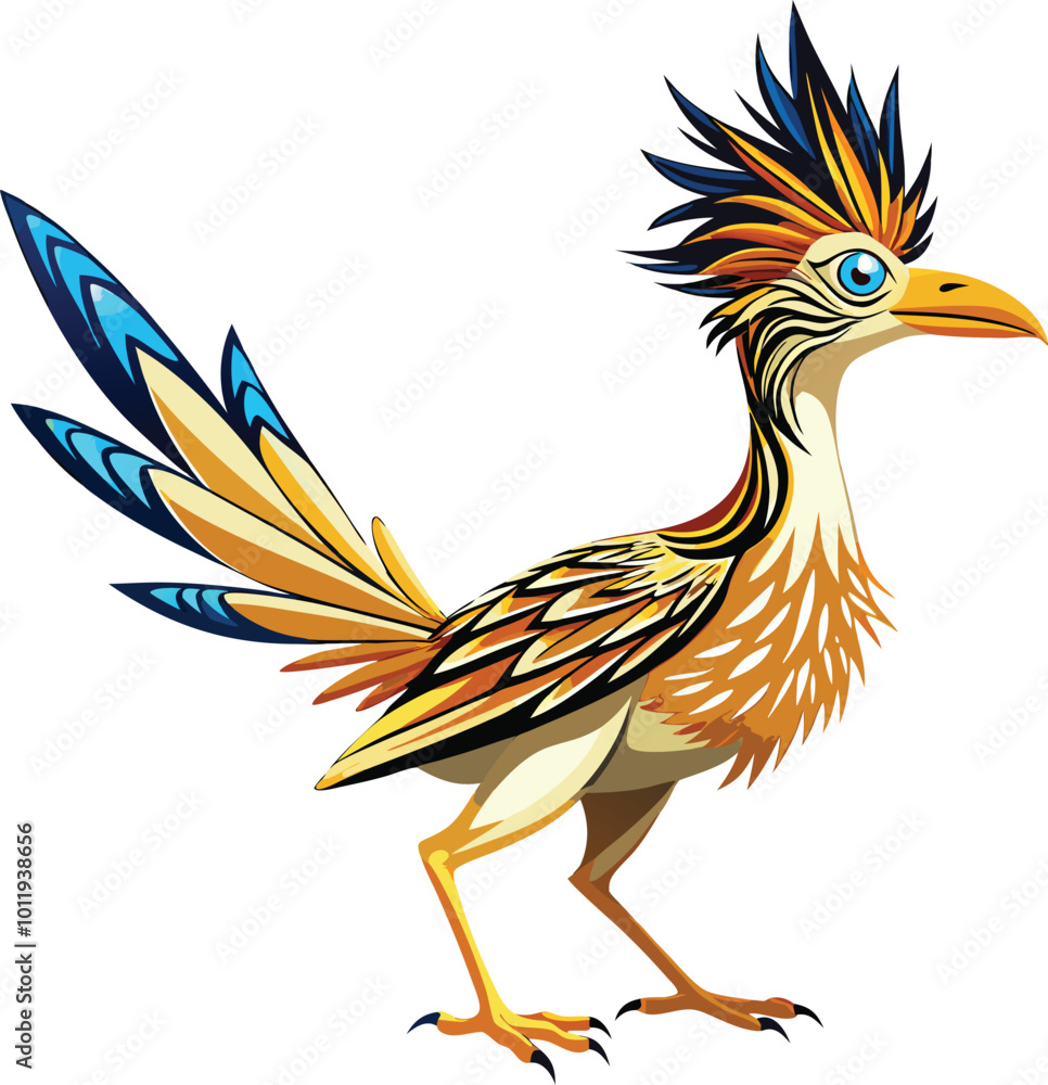 Obraz premium roadrunner vector illustration silhouette image icon