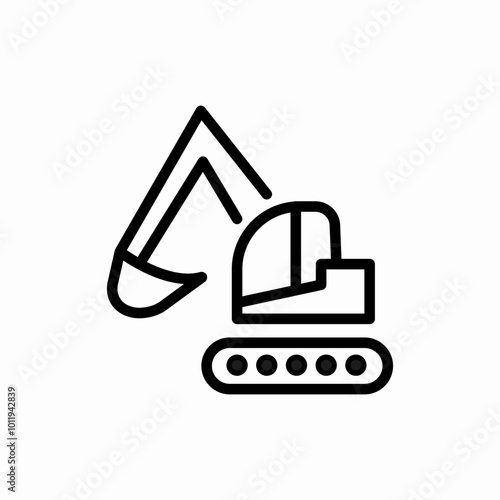 construction machine icon sign vector