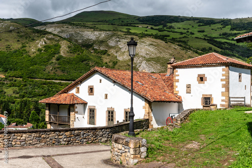 Scenic view of Tudanca, a traditional small village in Cantabria in Saja-Nansa region. photo