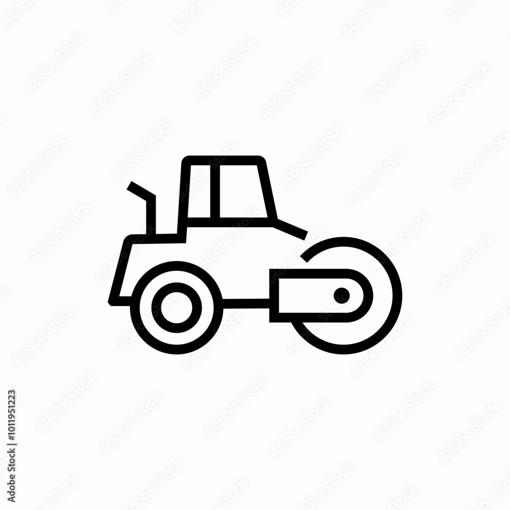 road repair pavering tractor icon sign vector road repair pavering tractor icon sign vector