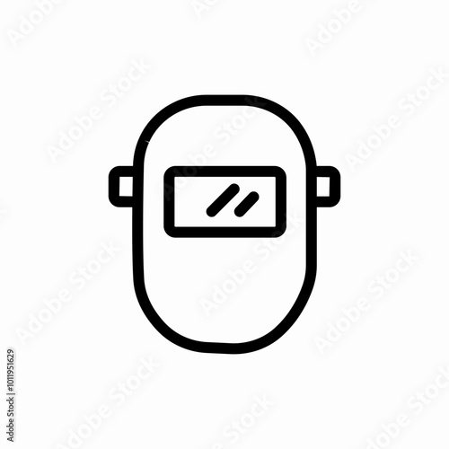 welding mask icon sign vector