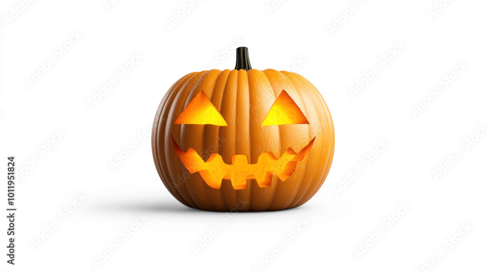 Halloween Jack-o'-Lantern with Glowing Face Halloween Jack-o'-Lantern with Glowing Face
