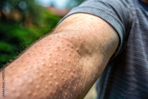 Close-up of Skin Texture Showing Cellulite on Arms, Highlighting Common Aesthetic Concerns and Issues