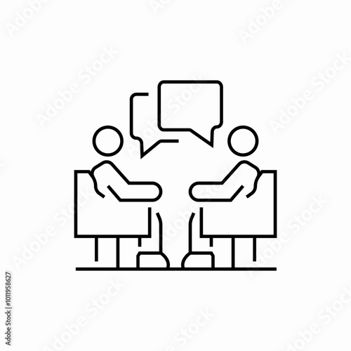 interlocutors friends conversation icon sign vector