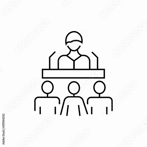confrance meeting icon sign vector
