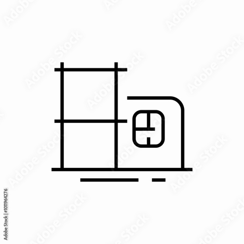 architectural drawings icon sign vector
