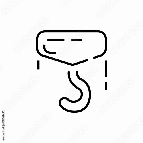 crane construction tool icon sign vector