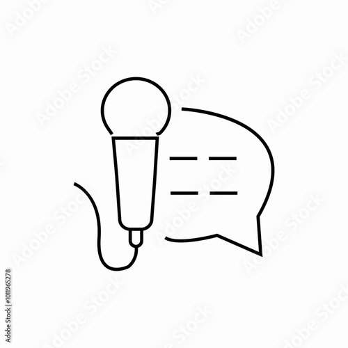 microphone text icon sign vector