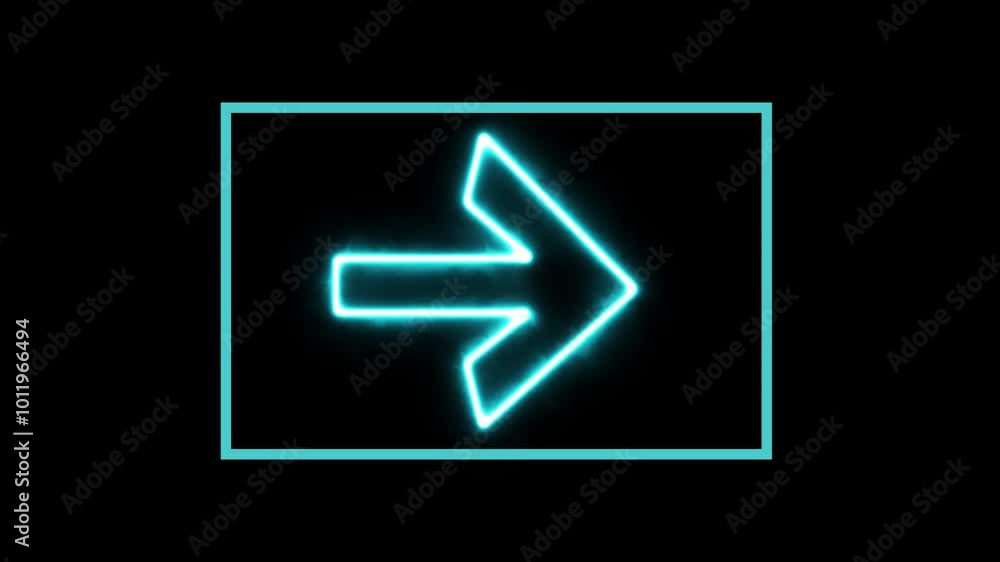 neon color arrow animation on black background . neon color arrow animation on black background .