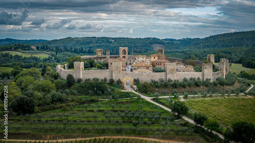 view of the city, Monteriggioni, Italy photo