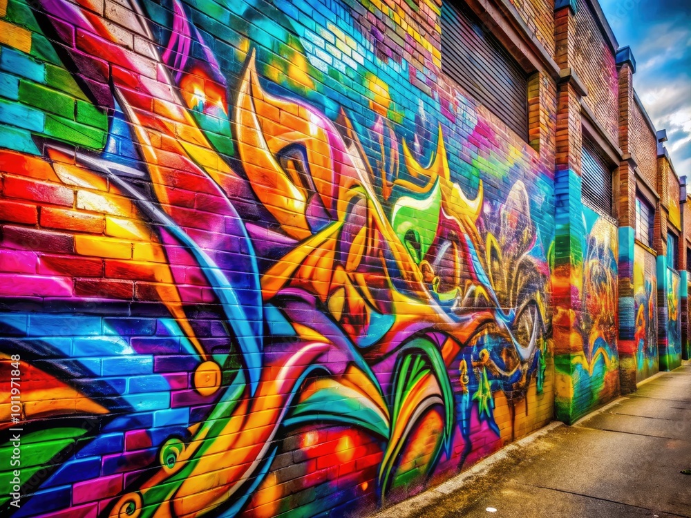 Colorful and Creative Graffiti Letters on Urban Wall, Vibrant Street Art Typography Background Colorful and Creative Graffiti Letters on Urban Wall, Vibrant Street Art Typography Background
