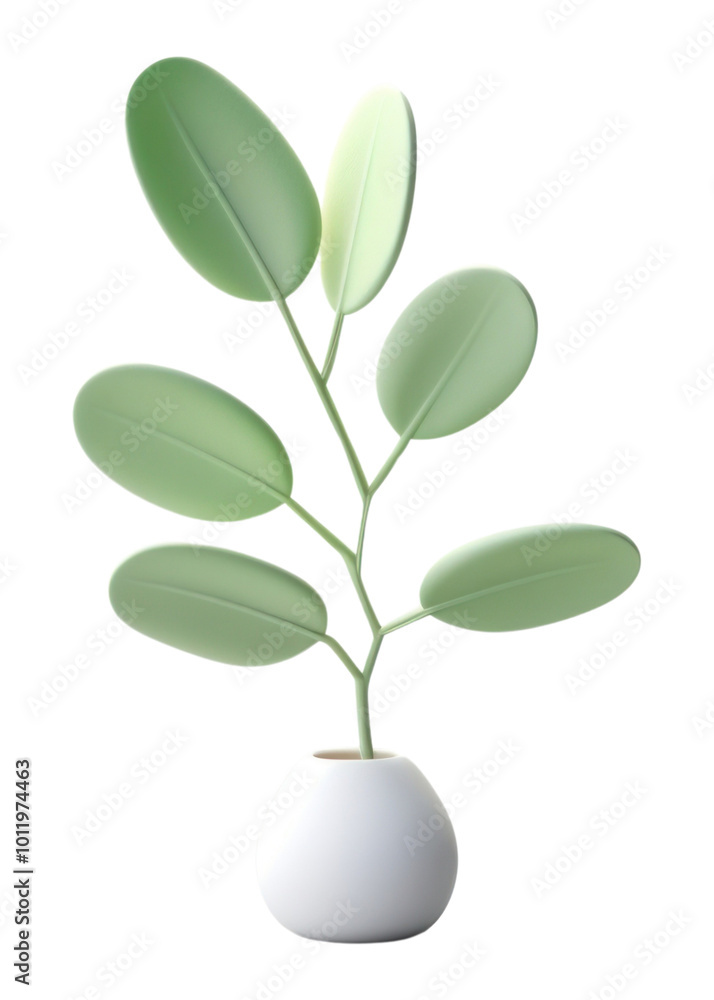 Fototapeta premium PNG Eucalyptus icon plant vase leaf.