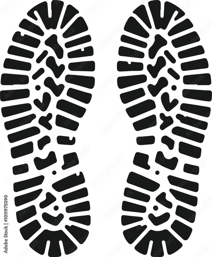 shoe prints icon silhouette design vector art illustration shoe prints icon silhouette design vector art illustration