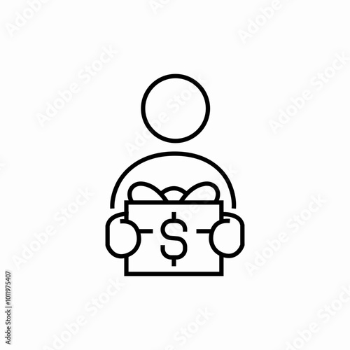 employee wage icon sign vector
