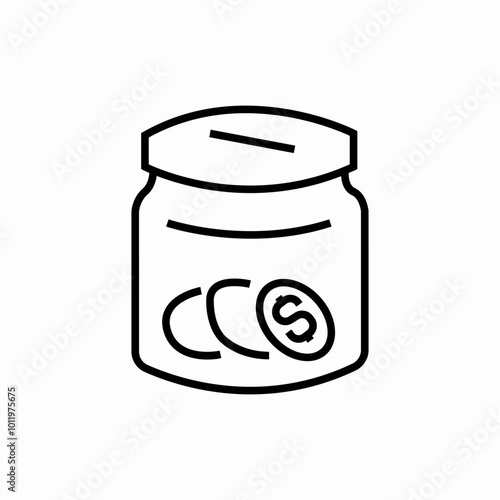 money jar icon sign vector