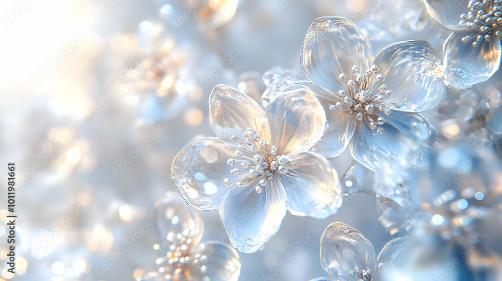 Glass Flowers Abstract Background Glass Flowers Abstract Background