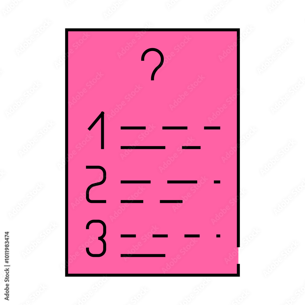 questions list line icon vector. questions list sign. isolated symbol illustration questions list line icon vector. questions list sign. isolated symbol illustration