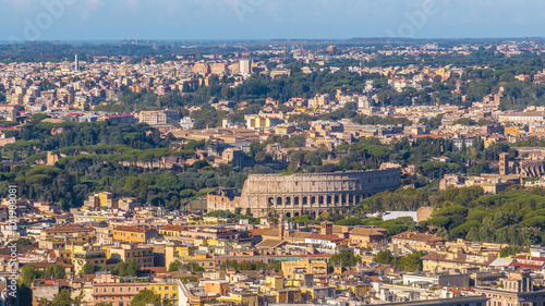 aerial view panorama of Roma, Italy